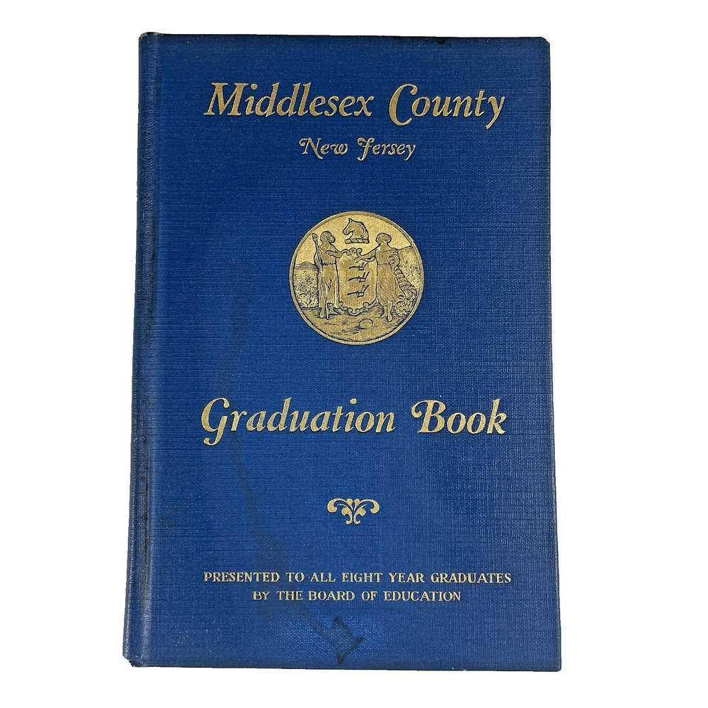 1926 Middlesex County NJ Grad Book Declaration Constitution Vtg School Ephemera
